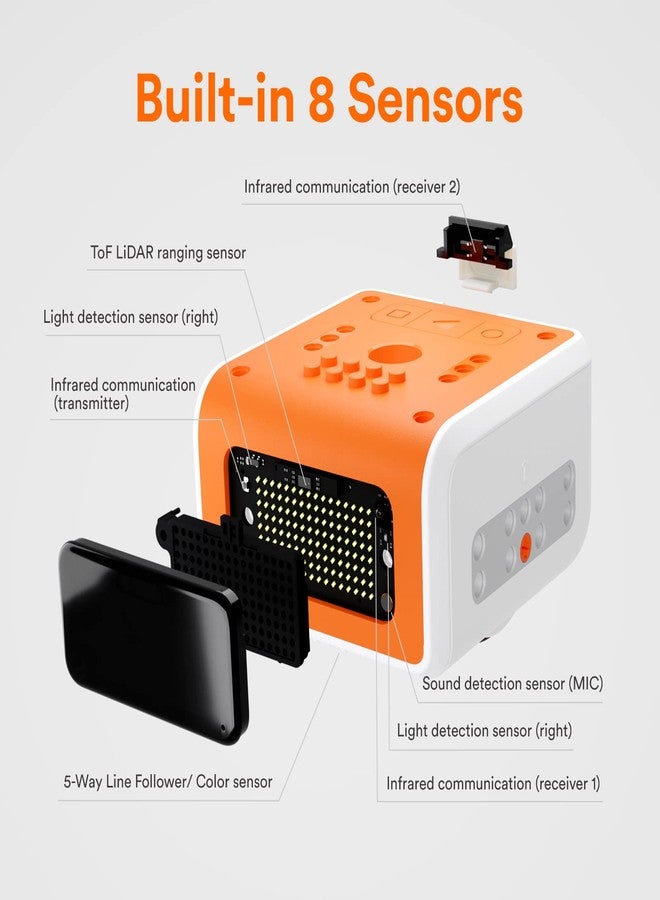 MatataStudio VinciBot STEM Robotics for Kids Ages 8-12, Scratch&Python Programmable Robot with AI Function for Teens School Grade 3-7, Educational Coding Robot Kit for Boys & Girls, Ages 8+ - Image 3